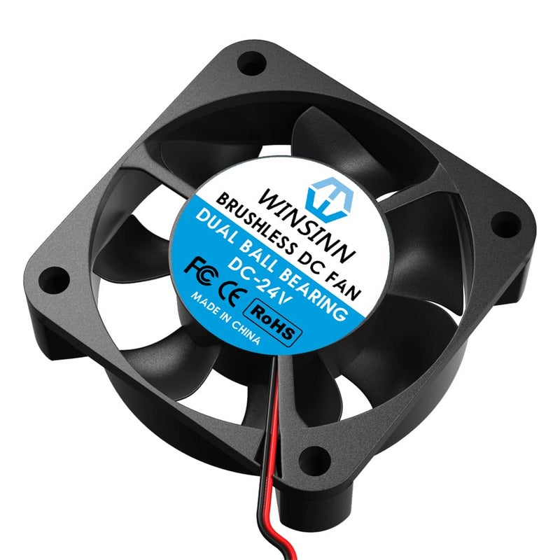 WINSINN 40mm 24V Fan 1M Cable - Dual Ball Bearing 5000 RPM Cooling Fan for Ender 3, CR-10 3D Printers - XH2.54-2PIN Connector, Brushless 40x10mm (4Pcs) - Image 5